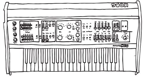 Illustration of the Korg Maxi-Korg 800DV
